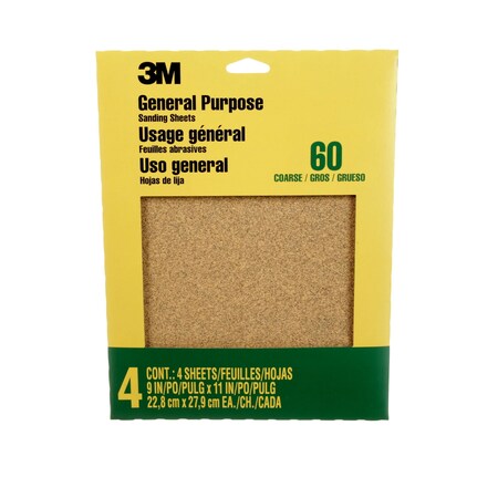 3M Aluminum Oxide Sandpaper Coarse, 900, PK50 9003NA